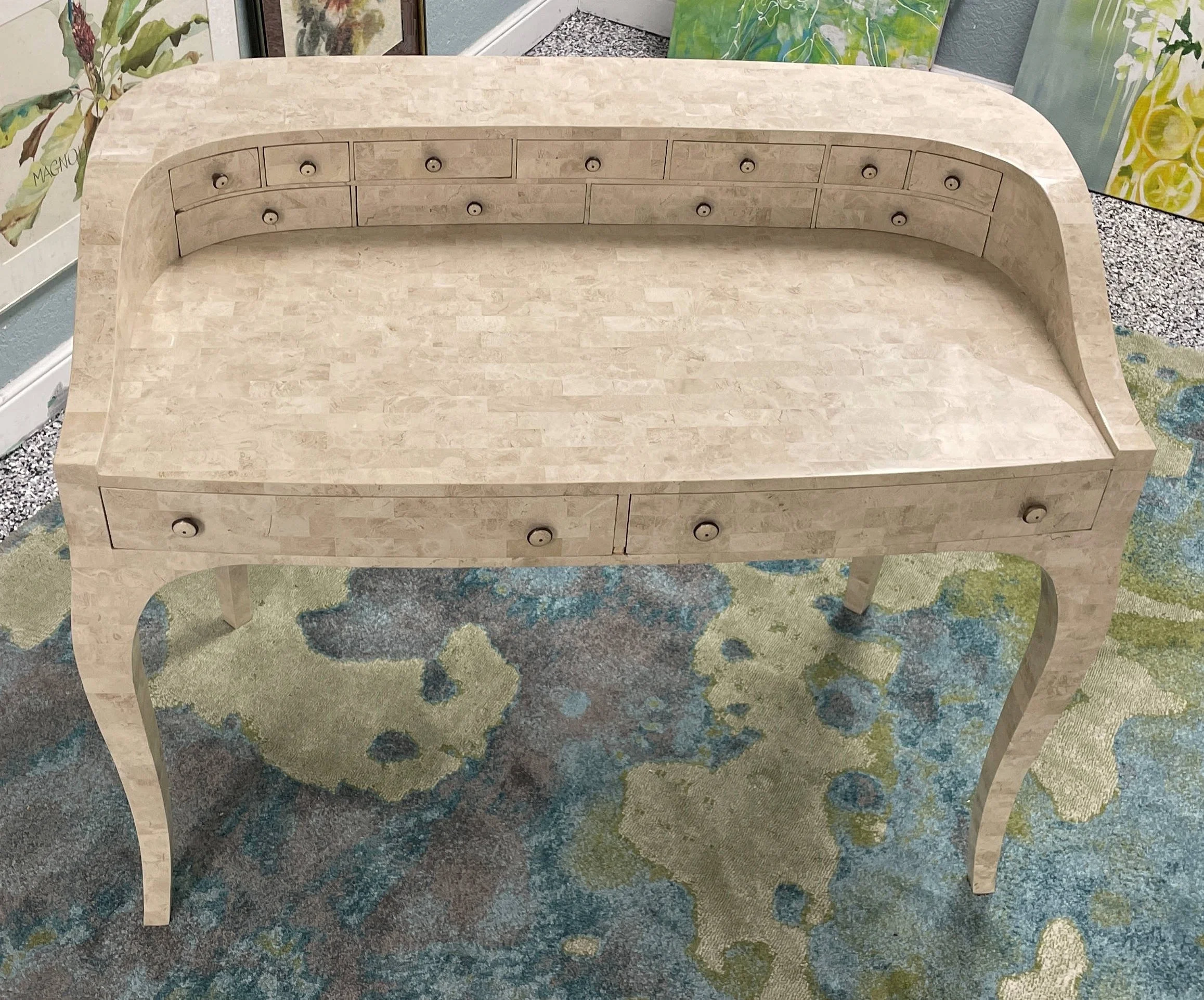 Encore Furniture Gallery-Maitland Smith Tessellated Stone Writing Desk